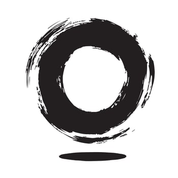 Organic Enso Circle Brush Art vector