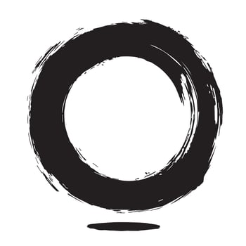 Distressed Enso Circle Brush vector