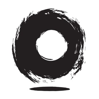 Swirled Ink Enso Stroke vector