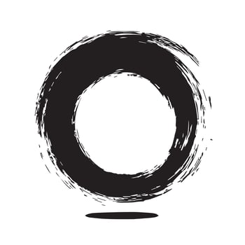 Traditional Enso Brush Stroke Design vector