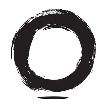 Meditative Zen Circle Brush vector
