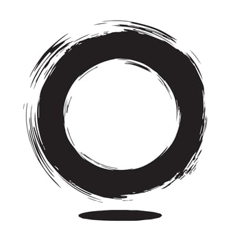 Enso Circle Brush Stroke Art vector
