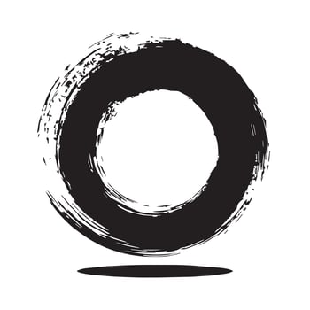 Abstract Monochrome Enso Stroke vector