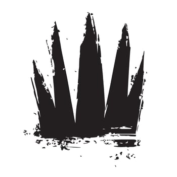 Shattered Crown Dark Grunge Design vector