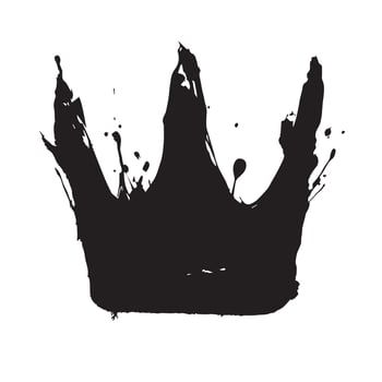 Ink-Stained Crown Darkened Royalty vector