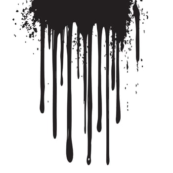 Distressed Brush-Stroked Black Dripping Art with an Urban Aesthetic vector