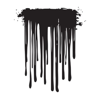 Fluid and Messy Black Dripping Pattern with a Grunge Feel vector