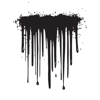 Abstract Black Dripping Pattern with Grunge Texture vector