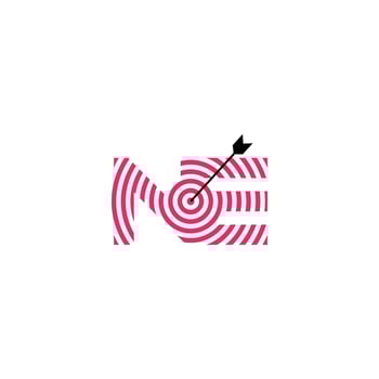 EN NE Target Luxury Monogram Logo for Premium Brands vector