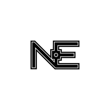EN NE Camera Stylish Alphabet Logo with a Contemporary Look vector