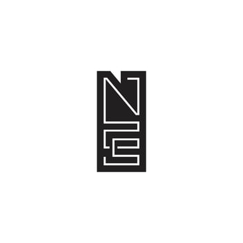 Minimal EN NE Aesthetic Logo for Trendy Businesses vector