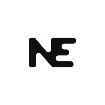 Modern EN NE Logo with Bold Visual Identity vector