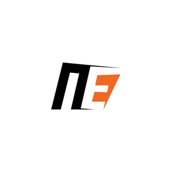 Minimalist EN NE Typography Logo Design vector