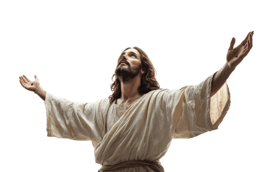 Spiritual upliftment jesus christ in devotion serenity worship faith png