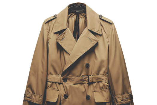 Stylish trench coat fashion display studio apparel modern png
