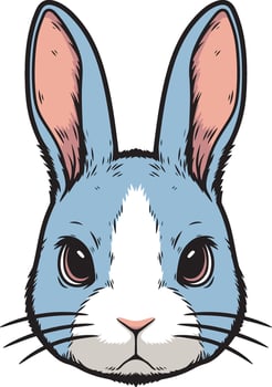 Bunny head design art illustration vector