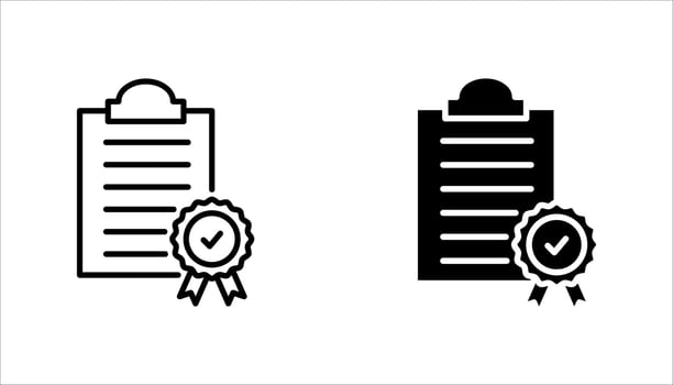 Insurance policy icon set. contract sign. Insurance policy symbol color editable. on a white background.. vector