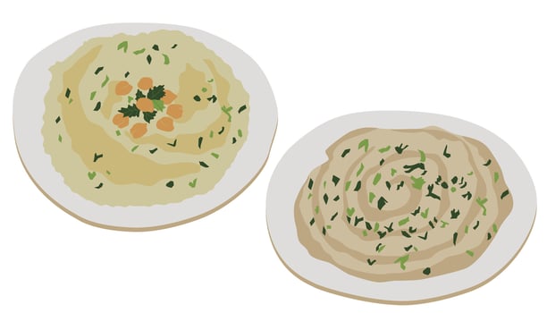 Baba Ganoush and Hummus vector
