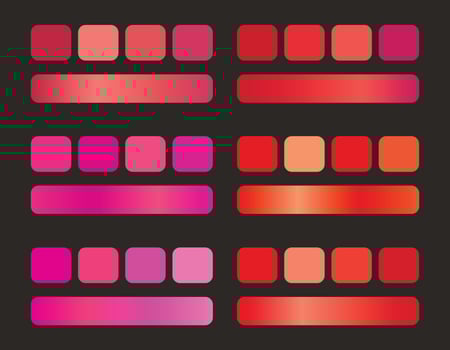 Metallic Gold Gradient Palette Set vector