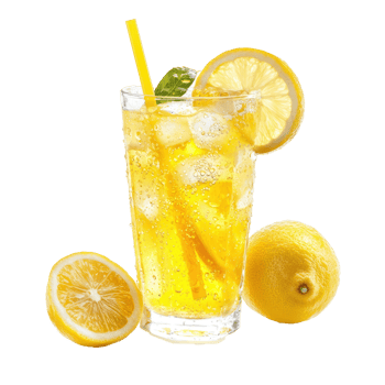 A Lemon Soda isolate on transparent background png