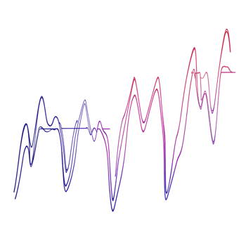 Glowing Heart Shape With Pink And Blue Strokes On Transparent Background png