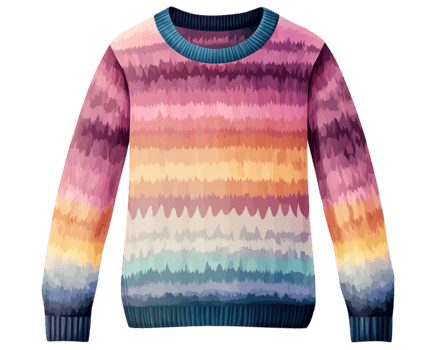 A stylish girls' trendy round neck sweater png