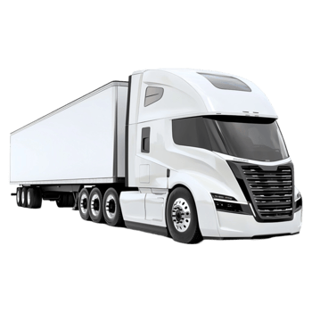 Sleek white semitruck with a aerodynamic design looks powerful and futuristic png