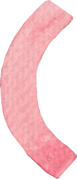 Numeric Parentheses Front or Parentheses Front symbol that is drawn and painted by hand in light red watercolor of fine art style png