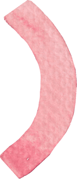 Numeric Parentheses Back or Parentheses Back symbol that is drawn and painted by hand in light red watercolor of fine art style png