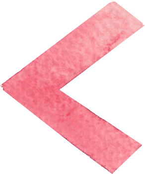 Numeric Less Than or Less Than symbol that is drawn and painted by hand in light red watercolor of fine art style png