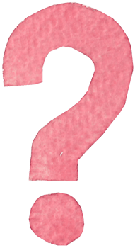 Numeric Question or Question symbol that is drawn and painted by hand in light red watercolor of fine art style png