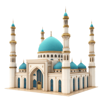 Mosque isolate on transparent background png