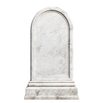 a white tombstone on a white background png
