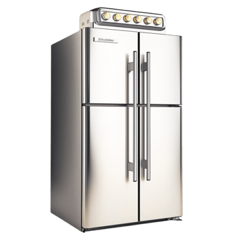 stainless steel refrigerator looks sleek and functional png