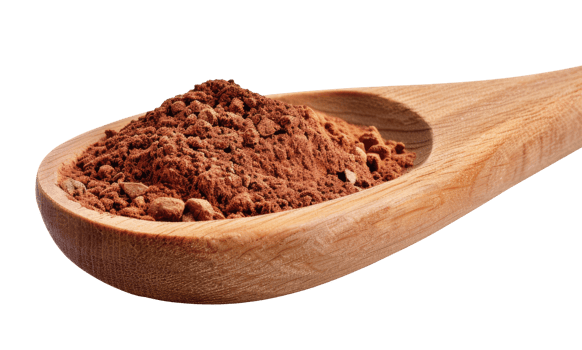 Wooden Spoon with Cocoa Powder png