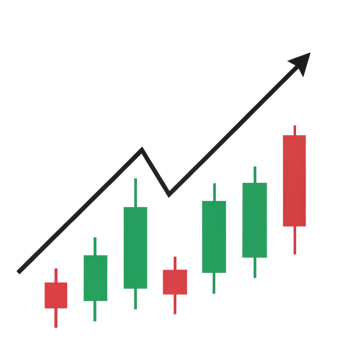 Simple graphics depicting chart stock candel isolated on transparent background png