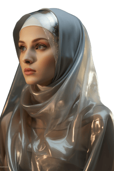 A woman in a hijab and veil png