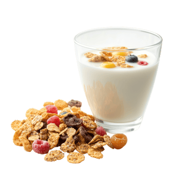 Cereal with Milk isolate on transparent background, png