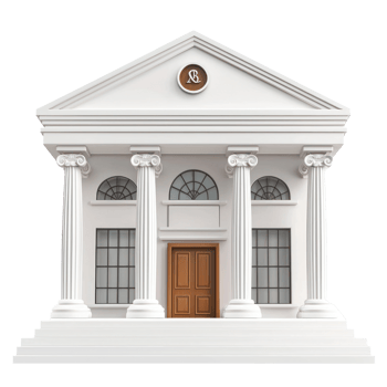 A Bank isolate on transparent background png