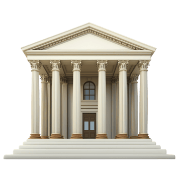 A Courthouse isolate on transparent background, png