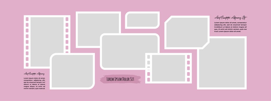 Creative picture blank collage template vector