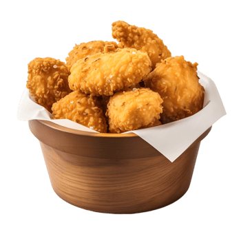Crispy fried chicken delight kitchen 3d cartoon food warm atmosphere whimsical presentation png