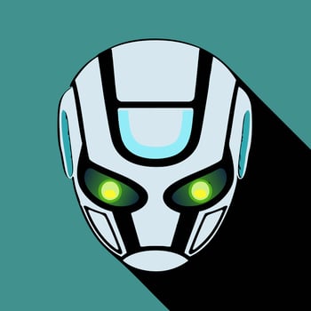 face with glowing eyes vector