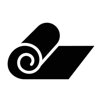 A black and white image of a rolled up towel vector