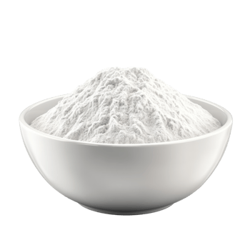 White Flour Bowl Baking Ingredient on transparent background. png