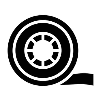 A black and white illustration of a wheel vector