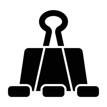 A black and white icon of a shovel vector
