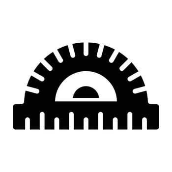A black and white illustration of a circular object vector