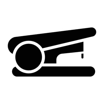 A black and white icon of a stapler vector