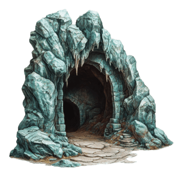 Stunning Isolated Cavern Image on transparent background. png